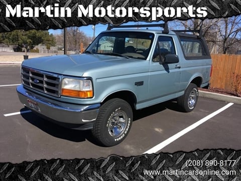 1996 Ford Bronco for sale at Martin Motorsports in Star ID
