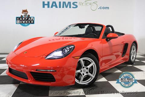 2017 Porsche 718 Boxster For Sale In Hollywood Fl