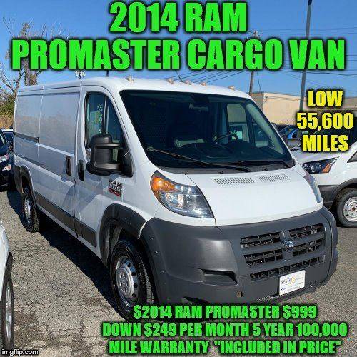 2014 Ram Promaster Cargo 1500 136 Wb 3dr Low Roof Cargo Van